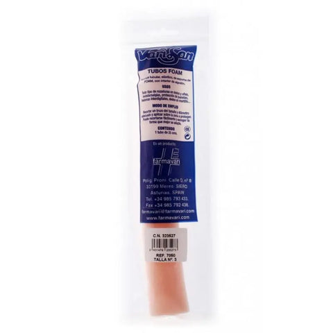 Gray foam tube bandage in size 3 by Varisan, a product from Jag Couture London New York, shown in close-up image.