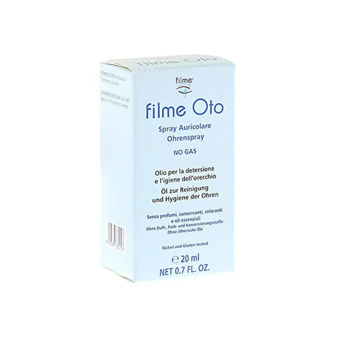 Vea Filme Oto Auricular Spray 20ml by Jag Couture London - New York, close-up of the ear spray bottle on a white background.