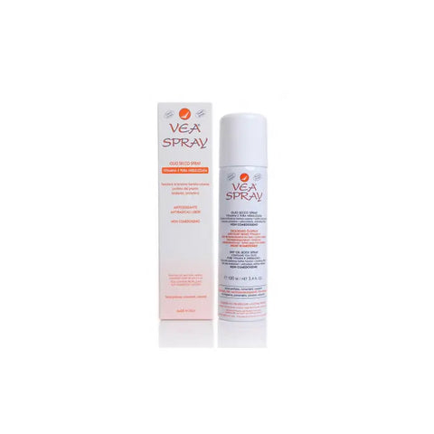 Vea Spray Dry Oil Body Spray by Jag Couture London New York, 100ml bottle with a sleek design and soft mist spray.
