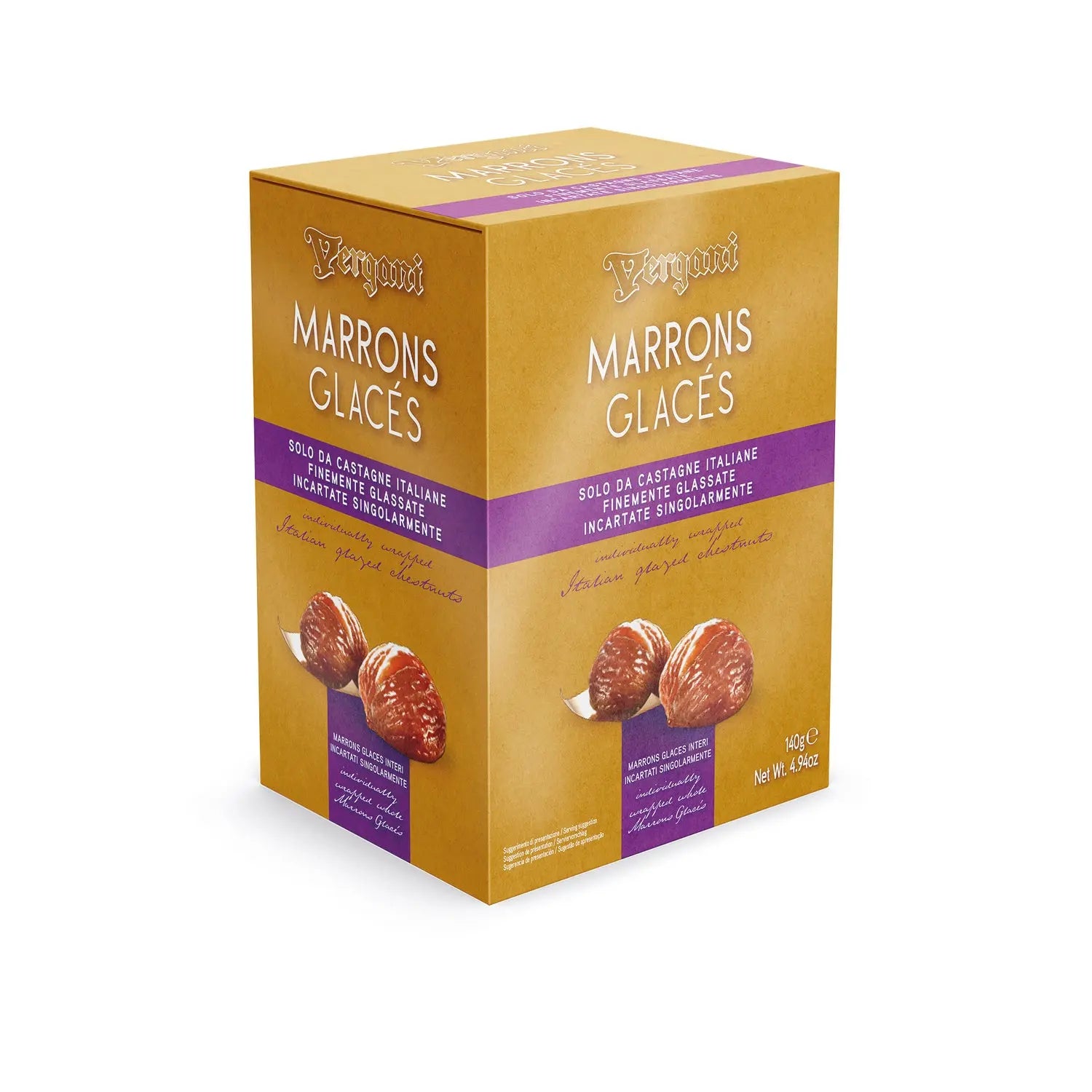 Vergani whole Marron Glaces in standing gift box Jag Couture London - New York