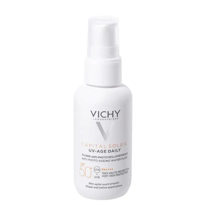 Vichy Capital Soleil Uv-Age Daily SPF50+ Water Fluid Antifotoaging 40ml Jag Couture London - New York