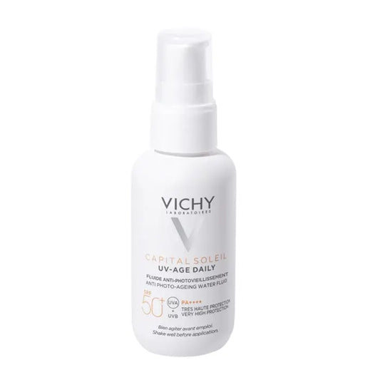 Vichy Capital Soleil Uv-Age Daily SPF50+ Water Fluid Antifotoaging 40ml Jag Couture London - New York