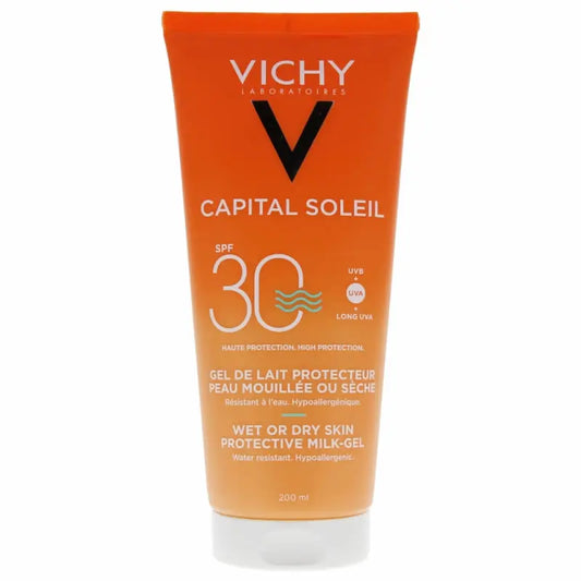 Vichy Ideal Soleil Milk-Gel Wet Skin Spf30 200ml Jag Couture London - New York