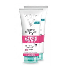 Vichy Pureté Thermale 3 En 1 Démaquillant Intégral Peau Sensible 2x300ml Jag Couture London - New York