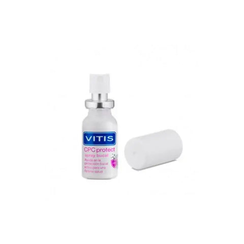 Vitis CPC Protect Oral Spray 15ml by Jag Couture London New York, showing the small spray bottle with label and cap.