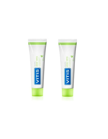 Vitis Duplo Aloe Vera Toothpaste with Apple Flavor, 2x150ml plus 75ml free, from Jag Couture London New York.