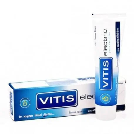 Electric Vitis Pasta Dental by Jag Couture London New York in a 100ml tube, designed for effective oral hygiene.