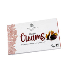 Whitakers dark chocolate covered ginger fondant creams in carton