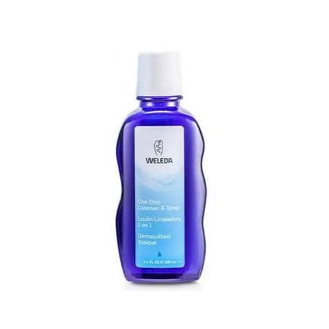 Weleda One Step Cleanser and Toner in a 100ml bottle with Jag Couture London branding, featuring a clear, minimalist design.