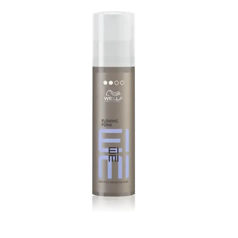 Wella Eimi Flowing Form Anti-Frizz Hair Balm in 100ml bottle, smooths and controls frizz for sleek hair style.