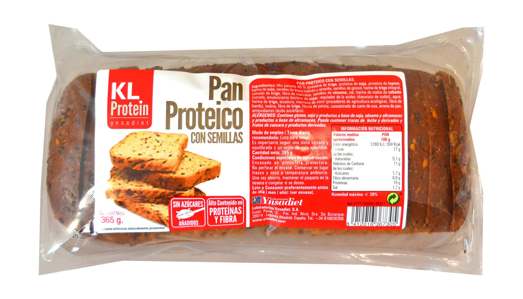 Ynsadiet Pan Proteico Con Semillas Kl Protein Jag Couture London - New York
