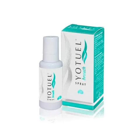 Yotuel Breath Spray 15ml by Jag Couture London New York, close-up of the sleek spray bottle for fresh breath.