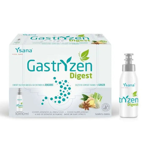 Ysana Gastryzen Digest 10 vials by Jag Couture London New York, showing the box of digestive health supplement vials.