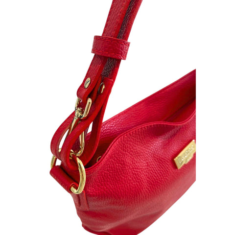 Baldinini Trend IR1818 Lucca D58 luxury leather handbag with gold hardware, showcased in a stylish image.