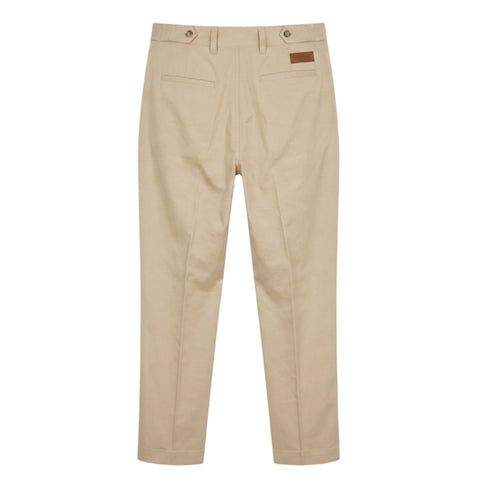 Jag Couture London New York Trussardi Jeans in parchment color, showcasing classic denim fabric with stylish stitching details.