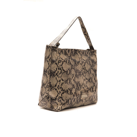 Jag Couture London New York Pompei Donatella A991MARIA Tortora Taupe handbag with sleek design and taupe color.
