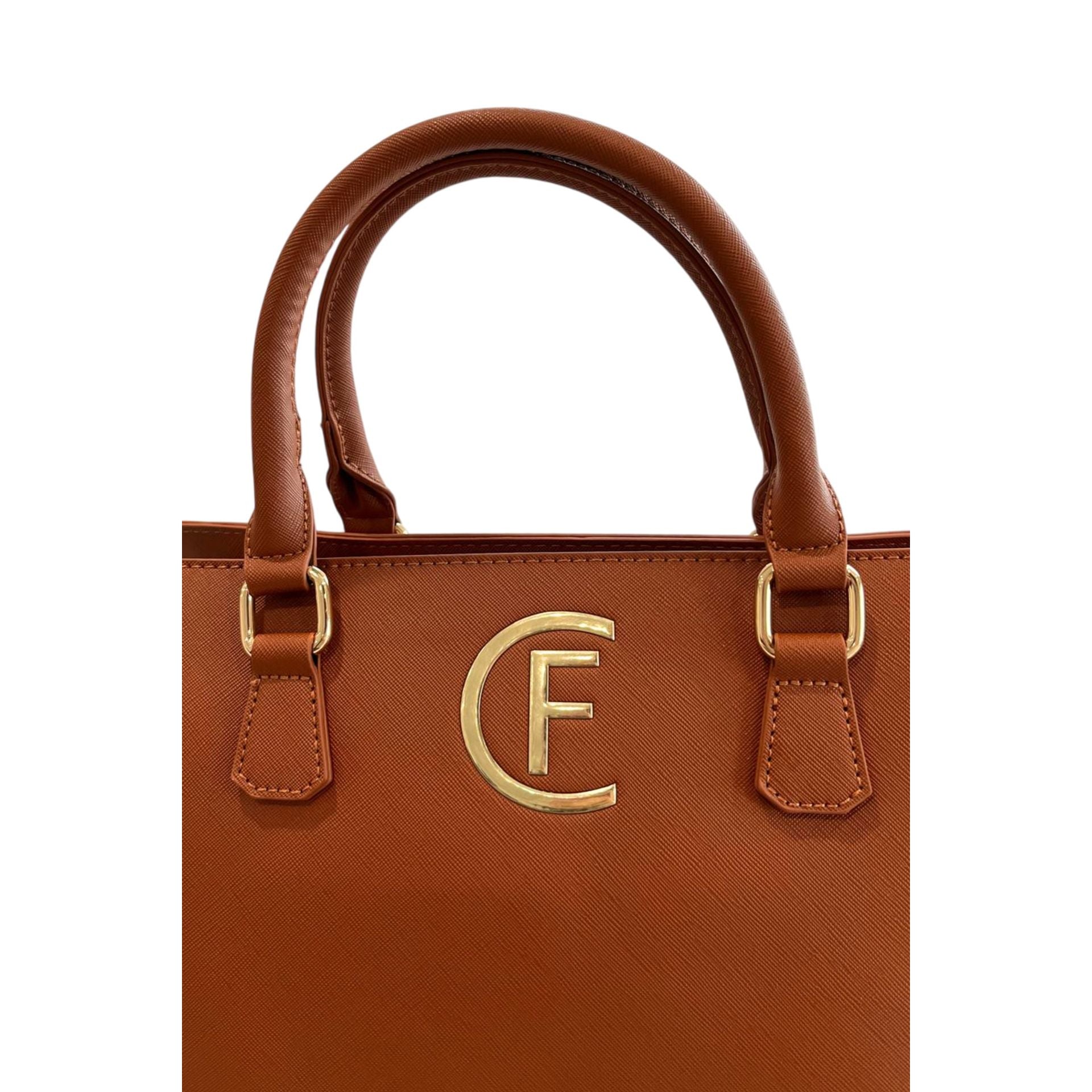 Cristinaeffe CF24FW022_CUOIO leather handbag by Jag Couture London - New York, showcasing sleek design and high-quality craftsmanship.
