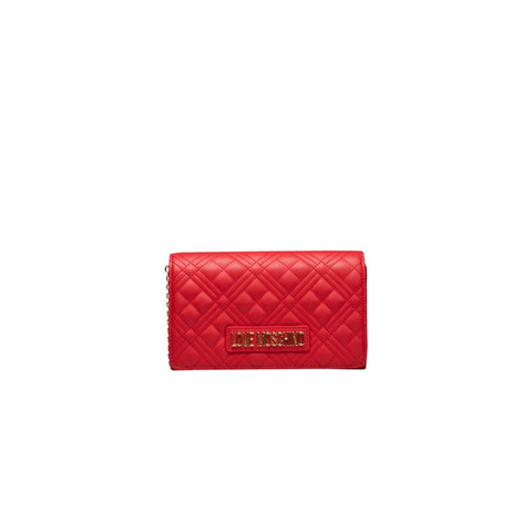 Love Moschino JC4079PP1HLA_500ROSSO handbag with red leather and gold hardware, featuring the iconic Love Moschino logo.