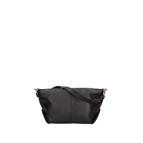 Roberta Rossi RR220716523FBG-D28_NERO black leather handbag by Jag Couture London - New York, featuring sleek design and elegant details.