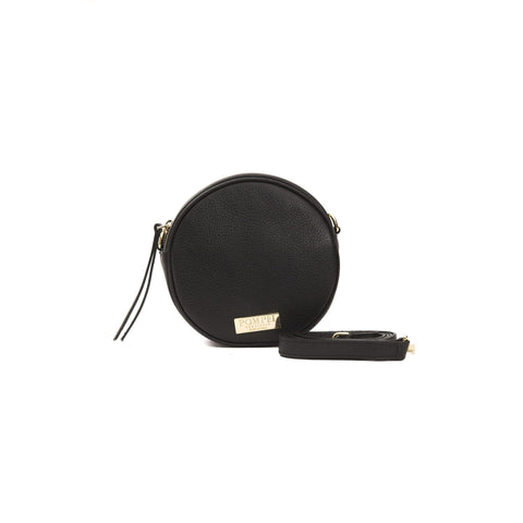 Black Pompei Donatella A1041ANNA_NeroBlack by Jag Couture London - New York, showing a stylish black handbag with textured leather finish.