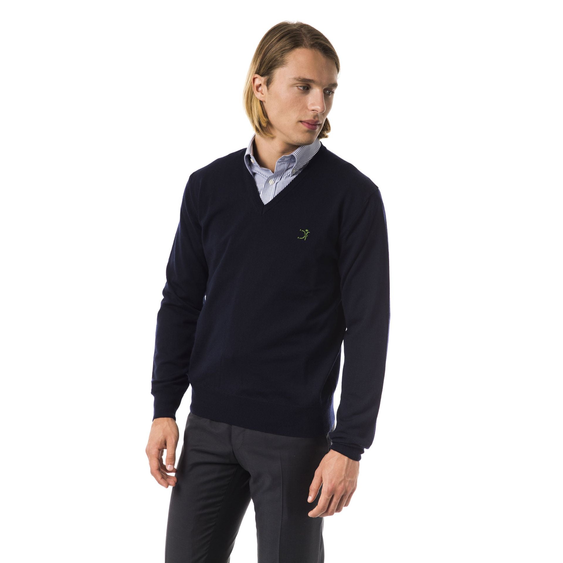 Blue Uominitaliani I2R0401VC20_50023BLU from Jag Couture London - New York, featuring a stylish Italian men's shirt with a classic collar.