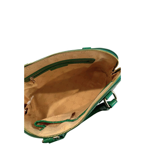 Cristinaeffe CF24FW023_VERDE handbag by Jag Couture London - New York, in vibrant green leather with gold-tone hardware.