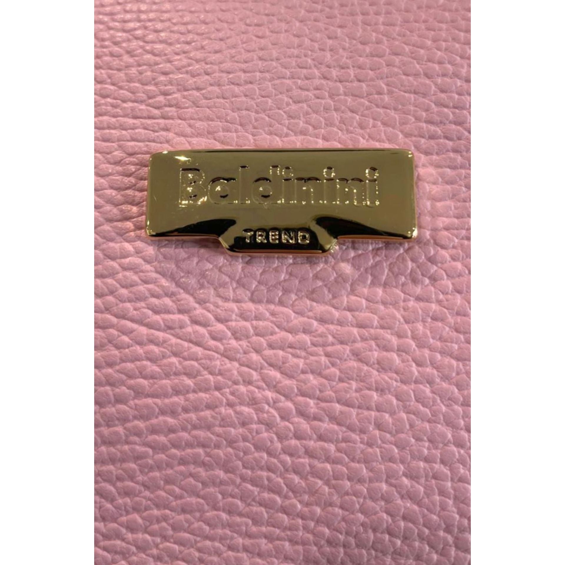 Pink Baldinini Trend AL3138_LUCCA leather handbag with silver hardware, featuring a sleek design and top handle.