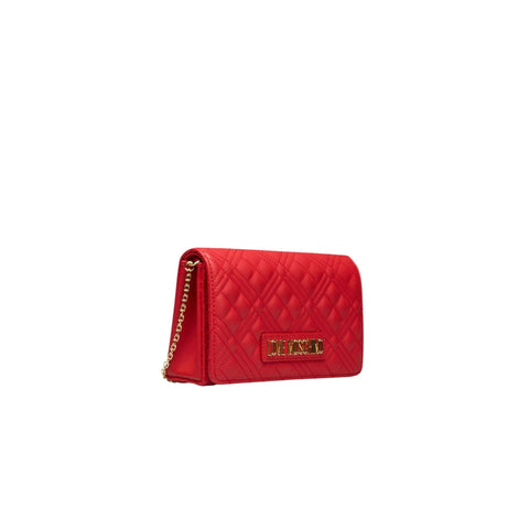 Love Moschino JC4079PP1HLA_500ROSSO handbag in red leather with gold hardware, featuring a structured design and top handle.