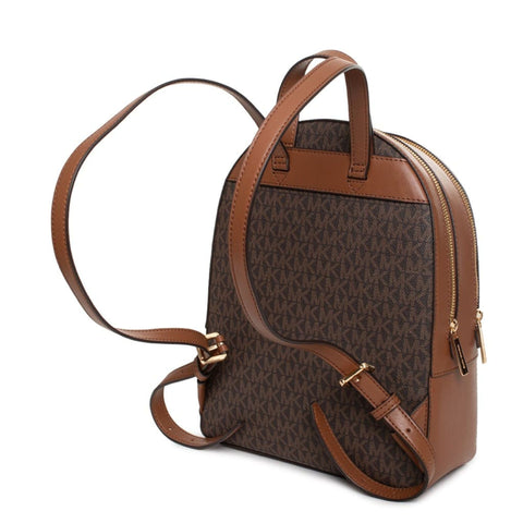 Brown Michael Kors handbag with gold hardware, featuring a structured design and logo detailing, by Jag Couture London - New York.