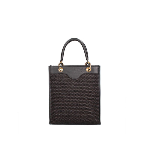 Jag Couture London black Roberta Rossi RR220714923FBG-12 handbag with sleek leather and silver hardware, stylish and elegant.