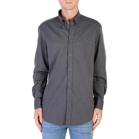 Harmont&Blaine men's jacket by Jag Couture London-New York, navy color with logo patch and stylish design details.