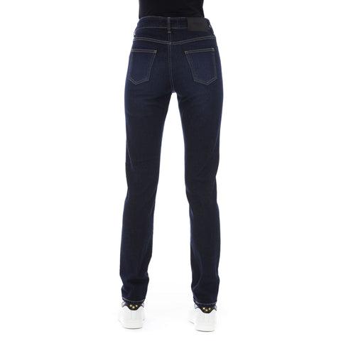 Baldinini Trend T9658_ALBA_BluNavy designer shoes in navy blue with sleek leather design, displayed on a neutral background