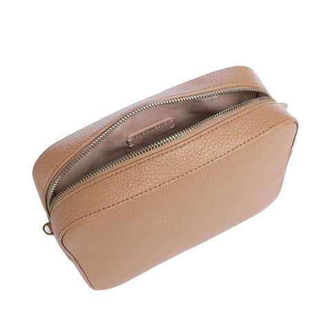 Jag Couture London New York Coccinelle X073_E5MN555M301-_N71 handbag with sleek leather design and silver hardware.