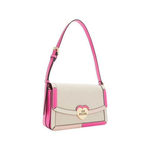 Love Moschino JC4043PP1ILH110B handbag with quilted design and chain strap, displayed in a stylish setting.
