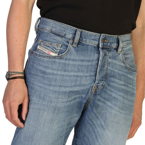 Diesel D-VIKER jeans from Jag Couture London-New York, showcasing the dark denim fabric and signature stitching details.