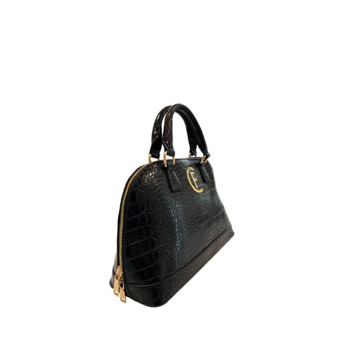 Black Cristinaeffe CF24FW023_NERO handbag by Jag Couture London - New York, featuring sleek design and structured silhouette.