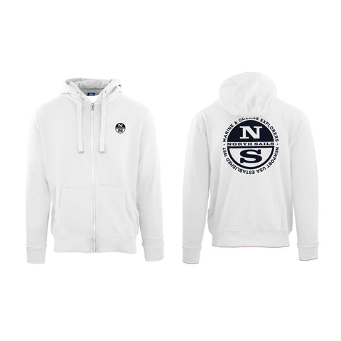 White North Sails 902416TR0101 sailing jacket by Jag Couture London - New York, shown on a hanger.