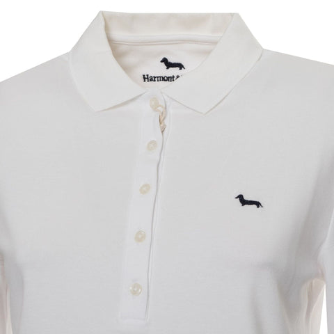 Harmont&Blaine men's casual shirt with logo detail, beige fabric, and button-down collar, styled with rolled sleeves.
