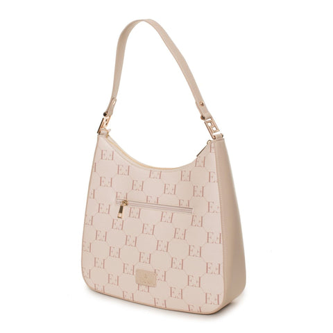 Egon Von Furstenberg handbag by Jag Couture London-New York with beige leather and gold hardware.