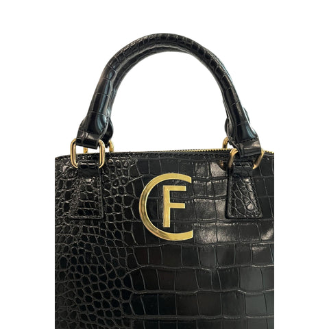 Black Cristinaeffe CF24FW023_NERO handbag by Jag Couture London - New York, featuring sleek leather and elegant design.