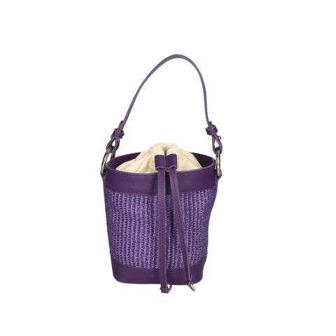 Lux Gave Lux GLX220516623FBG-307_S45_VIOLA handbag by Jag Couture London New York with purple leather and silver hardware.