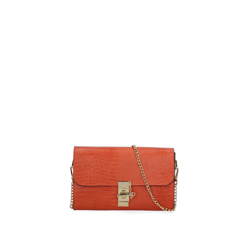 Viola Castellani VC220073423FBG-LU29_ARANCIO handbag by Jag Couture London featuring vibrant orange leather and elegant design.