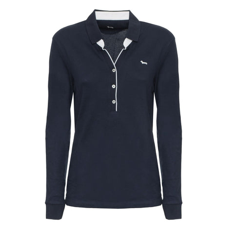Harmont & Blaine men's casual shirt in blue with logo detail, styled with buttons and collar, from Jag Couture London New York.