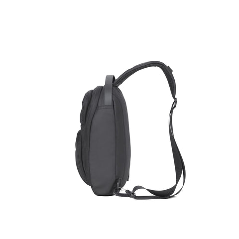 Aoking SY3085-5-BLACK by Jag Couture London New York, showing a sleek black handbag with minimalist design and silver hardware.