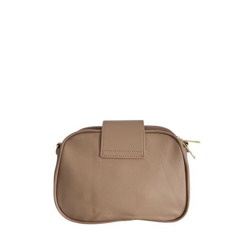 Baldinini Trend L24BAS1 Siena taupe leather shoes with sleek design, displayed on a neutral background.