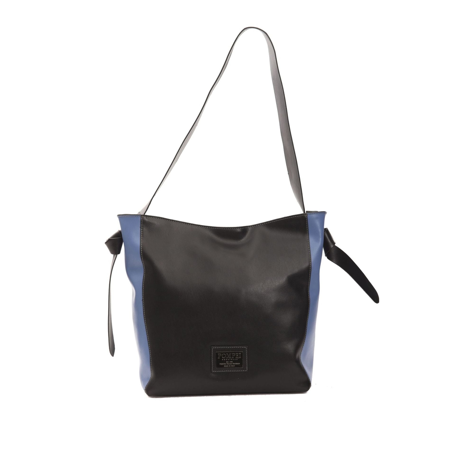 Pompei Donatella PE1091GIUDY AviNero handbag by Jag Couture London-New York, showcasing black and beige leather with gold accents.