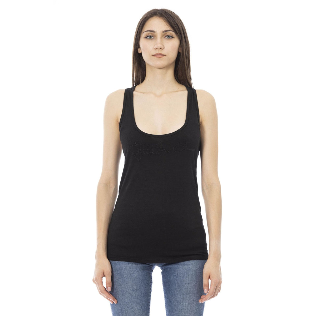 Just Cavalli black beachwear swimsuit by Jag Couture London featuring stylish design and comfortable fit.