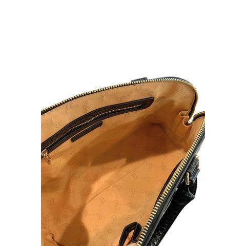 Black Cristinaeffe CF24FW023_NERO handbag by Jag Couture London - New York, featuring sleek leather design and gold-tone hardware.
