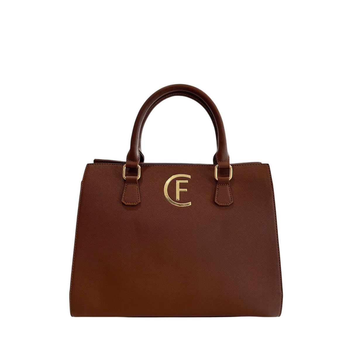 Cristinaeffe CF24FW022 Tortora handbag by Jag Couture London - New York, showing soft taupe leather and elegant design details.