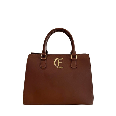 Cristinaeffe CF24FW022 Tortora handbag by Jag Couture London - New York, showing soft taupe leather and elegant design details.